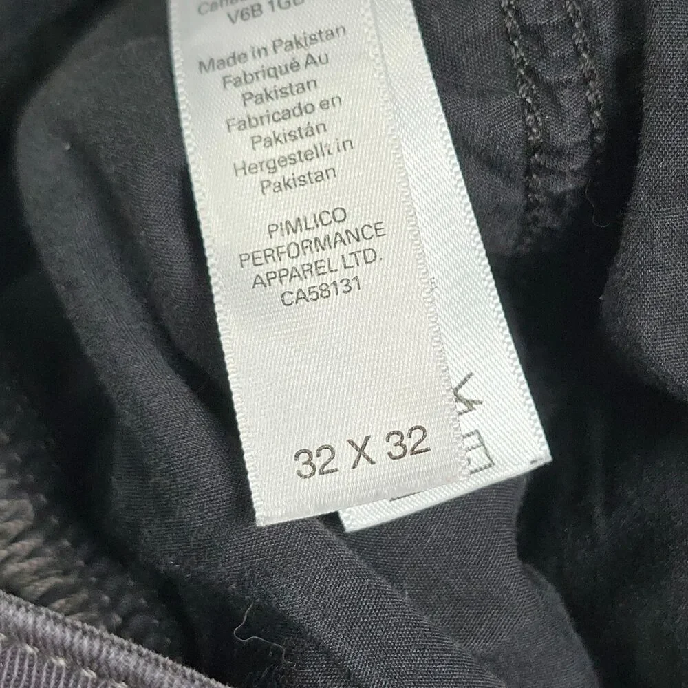 DUER Pants Mens 32x32 Gray Live Free Adventure Cargo Joggers Tapered Slim Hiking